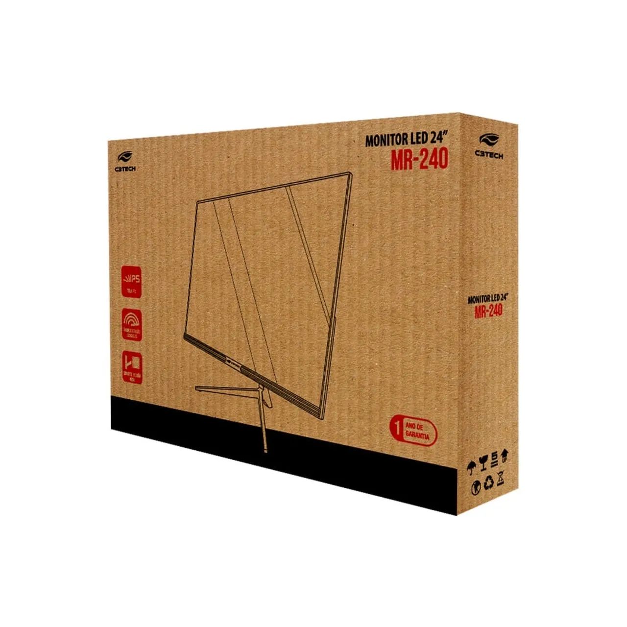 Monitor Gamer Branco 100hz LED VA 24" MR-240WH C3Tech - Foto 6