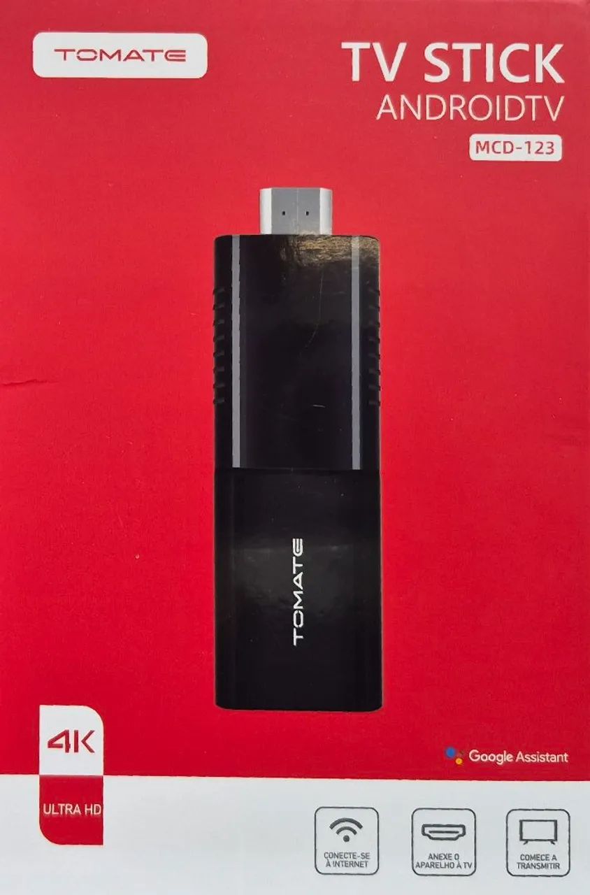  TV Stick Android TV Google Assistente e Chromecast Tomate MCD-123