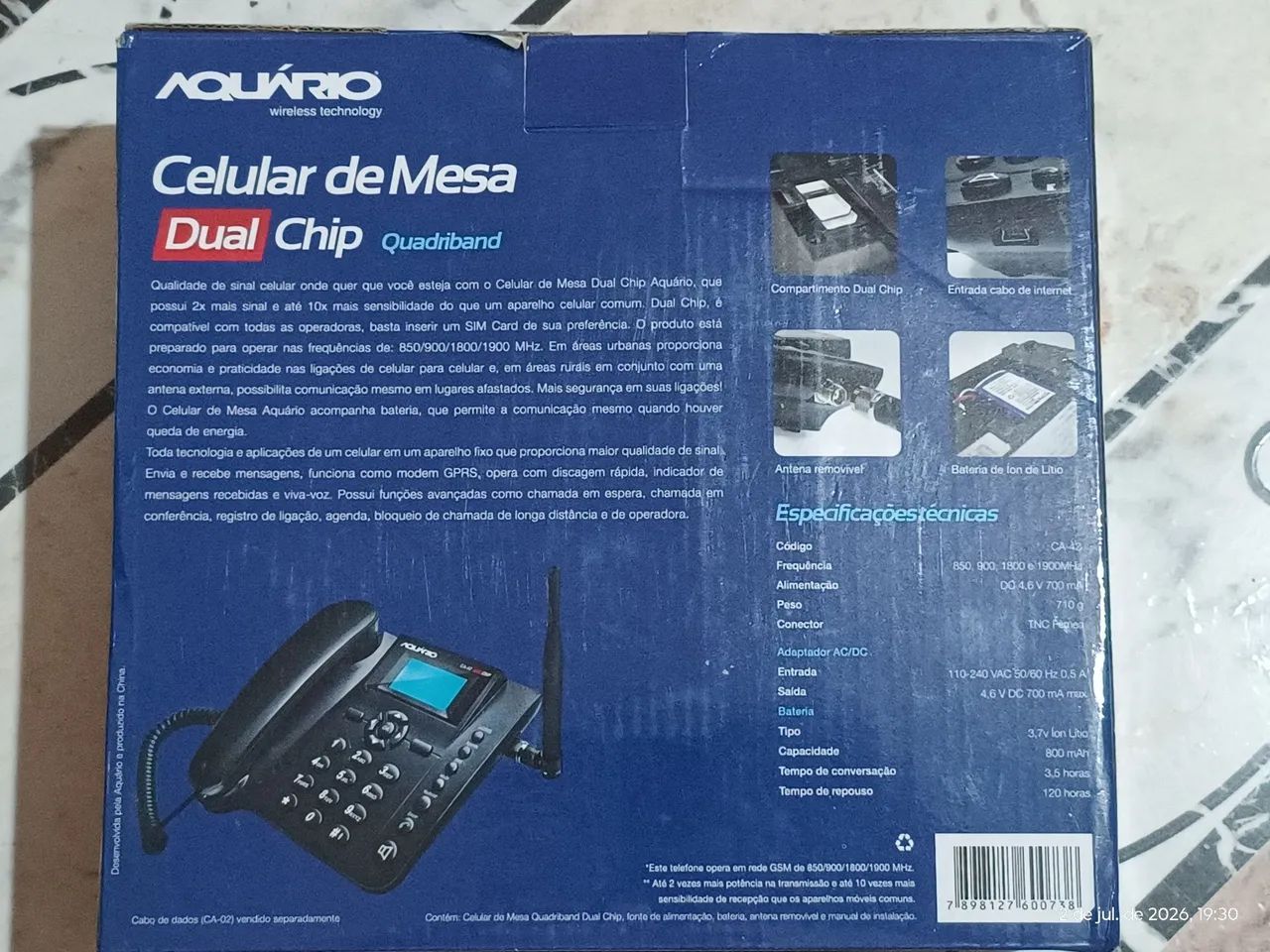 Telefone Rural de Mesa Aquário Dual Chip - Foto 2