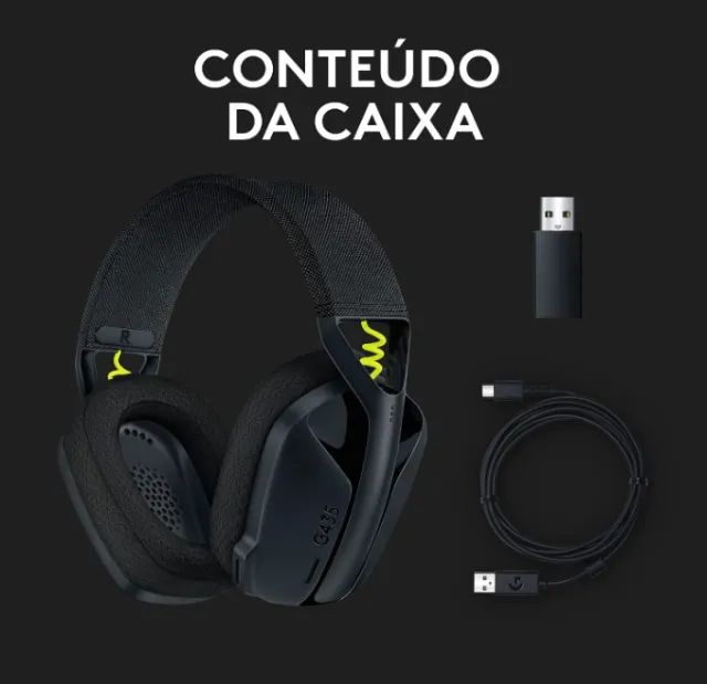 Headset Gamer Sem Fio Logitech G435 Microfone Embutido 2.4 - bluetooth - Usb - Foto 3