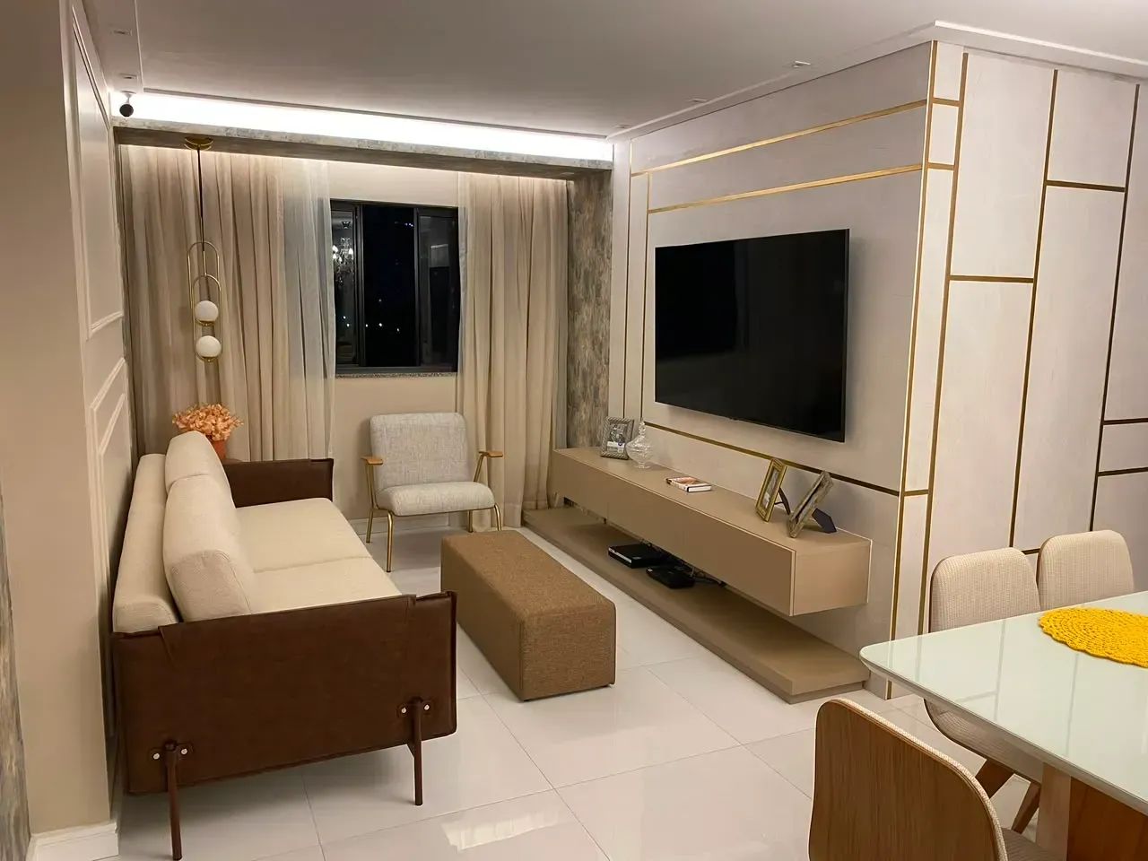 Apartamento com 65m², três quartos e todo projetado