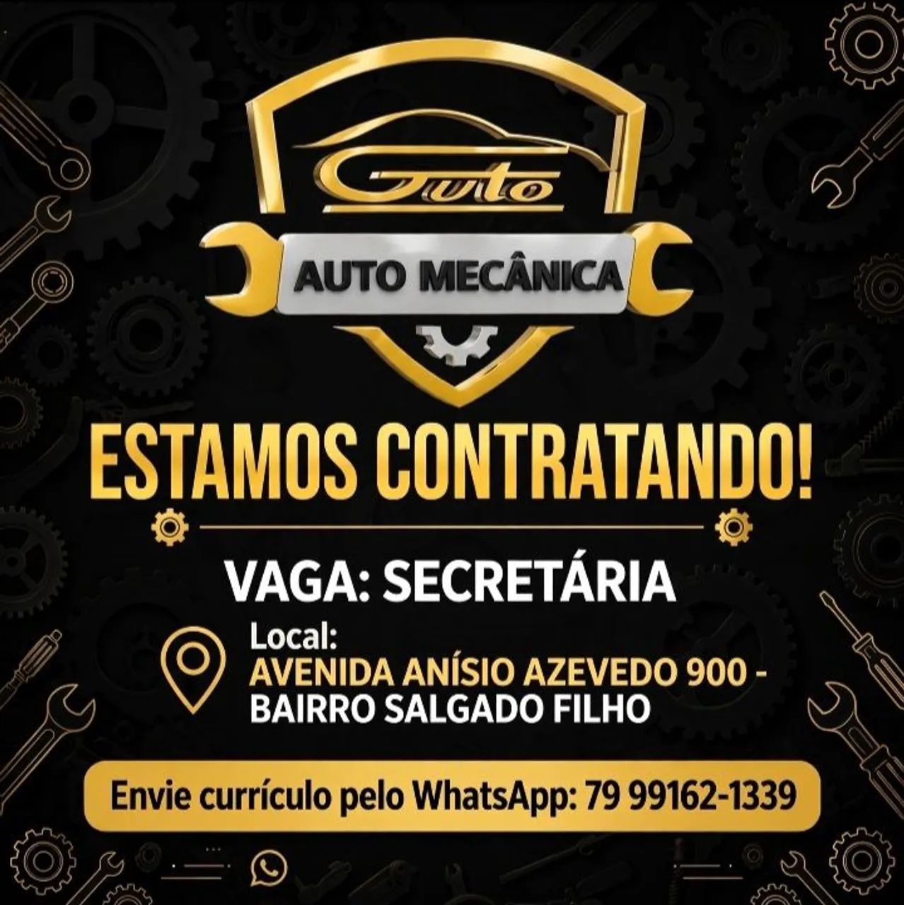 Vaga para secretária 