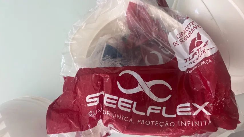 lote 3 capacetes segurança obra branco steelflex ler anuncio - Foto 2
