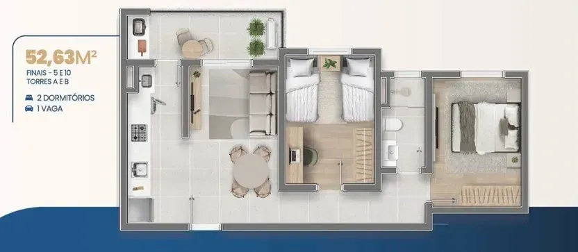 PLANTA 52m²