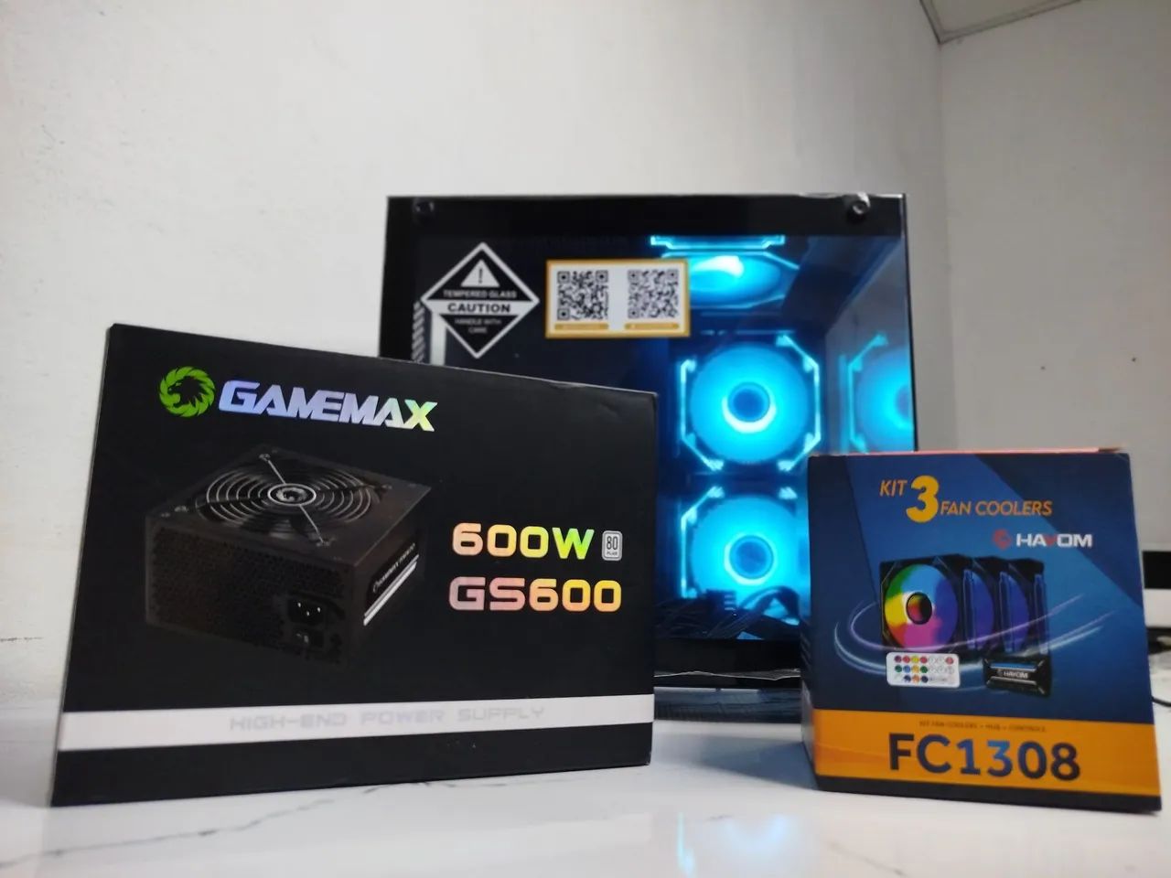 Gabinete com fonte e coolers gamer  - Foto 2