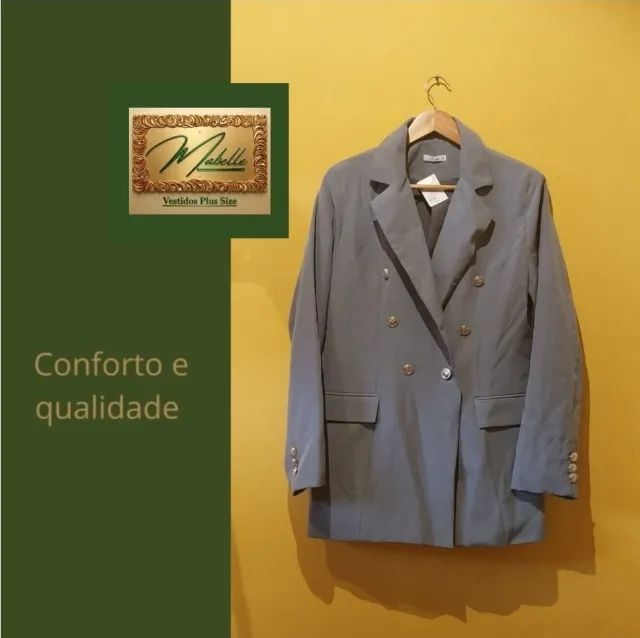 Blazer Feminino Poliéster Com Elastano  - Foto 2