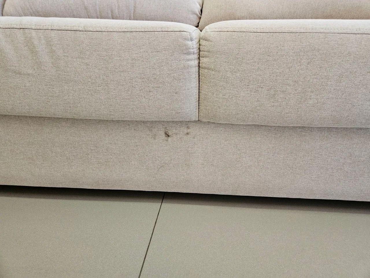 Sofa 3 lugares todo de linho - Foto 3