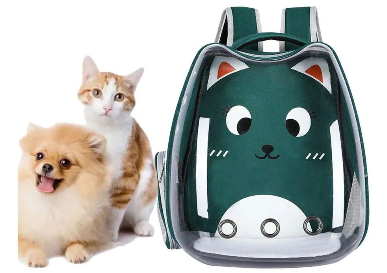 Mochila para transportar cachorros e gato  - Foto 4
