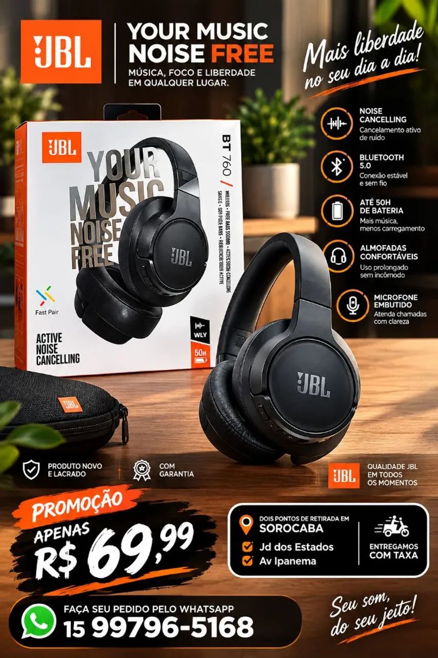 Fone BT 760 Lacrado com garantia 