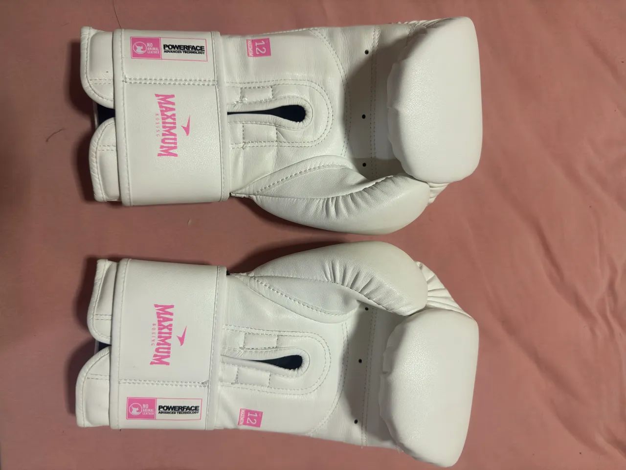 Luva de Muay Thai/Boxe Maximum - Branca e Rosa - Foto 3