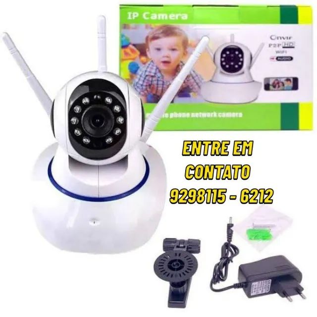 Camera De Segurança Com Visão Noturna 3 Antenas Estilo Babá Eletronica  - Foto 2