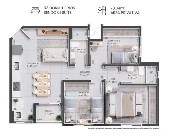 Apartamentos em Cocal do Sul 2 e 3 quartos / 19 mil de Entrada - Foto 5