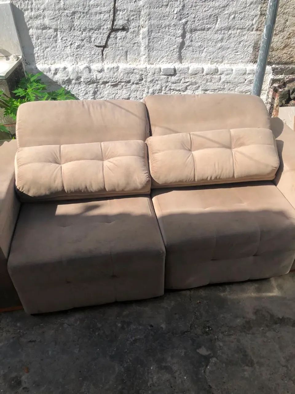 Sofá retrátil reclinável 3 lugares Suede  - Foto 3