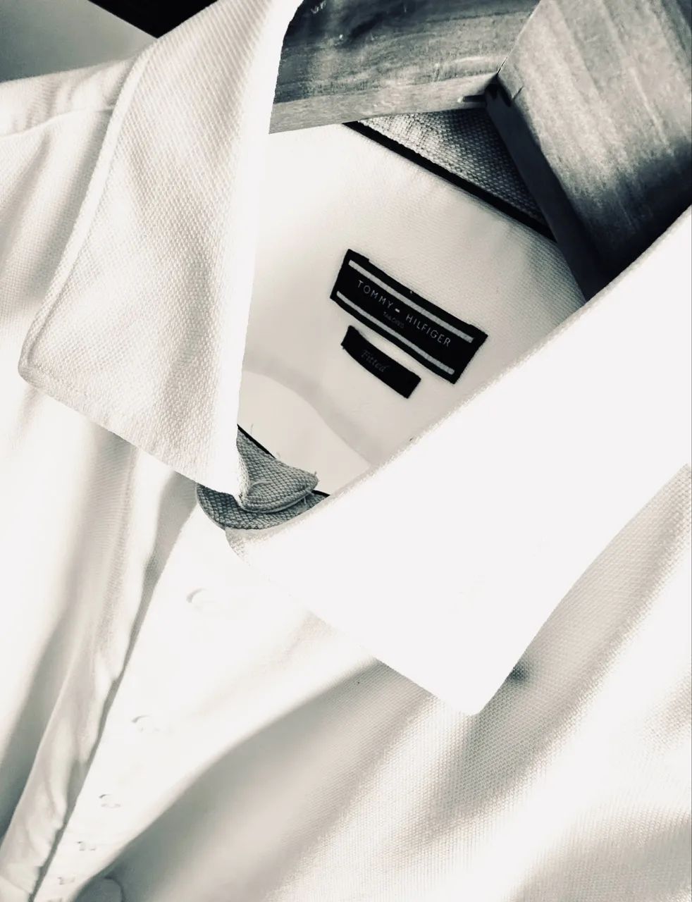 Camisa Social TOMMY HILFIGER Slim Texturizada Branca - Foto 5
