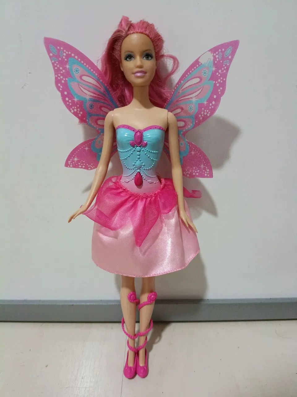 Boneca Barbie Mariposa Fada Rosa