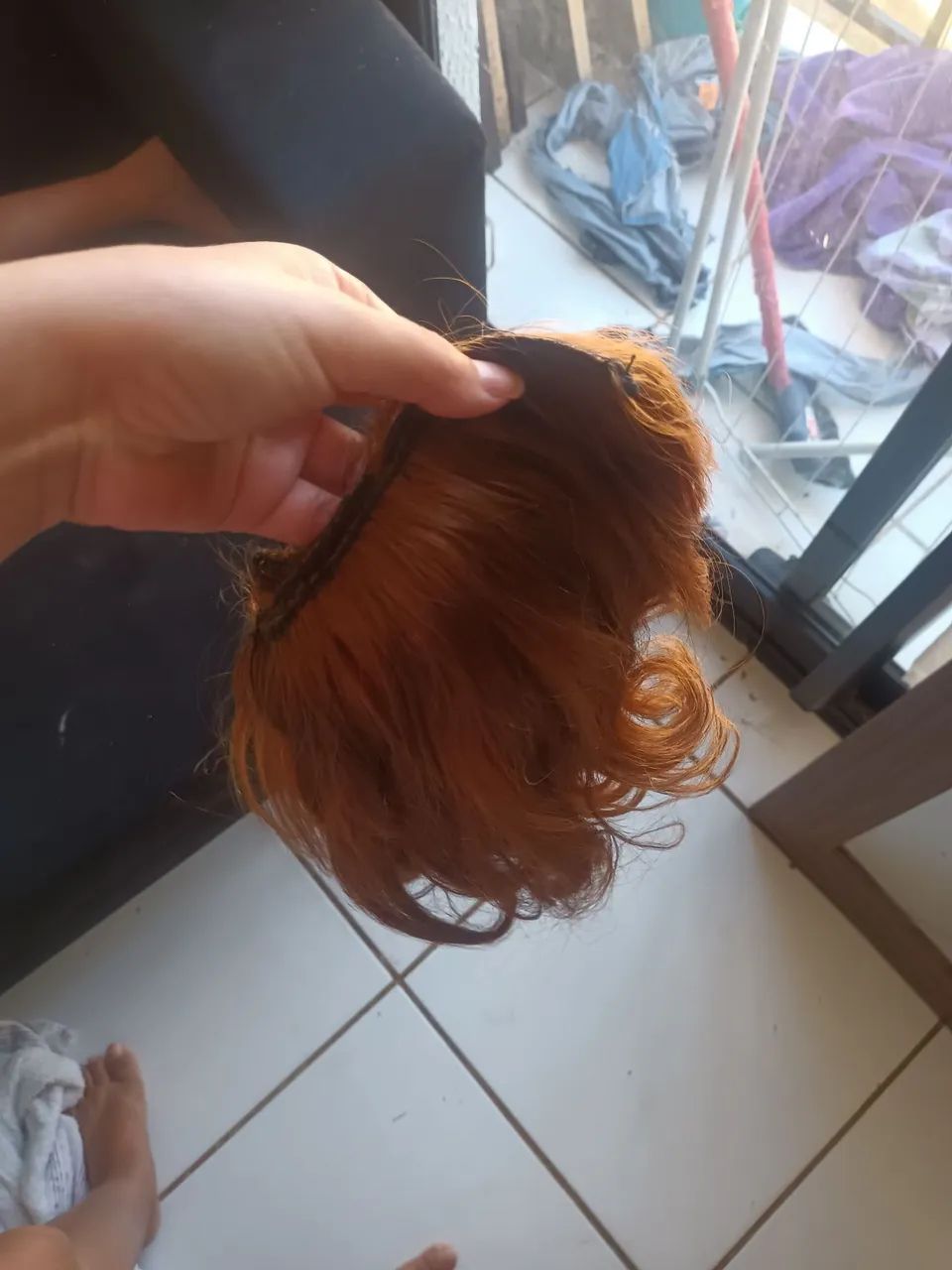 Cabelo humano 2 telas 40cm  190 - Foto 3