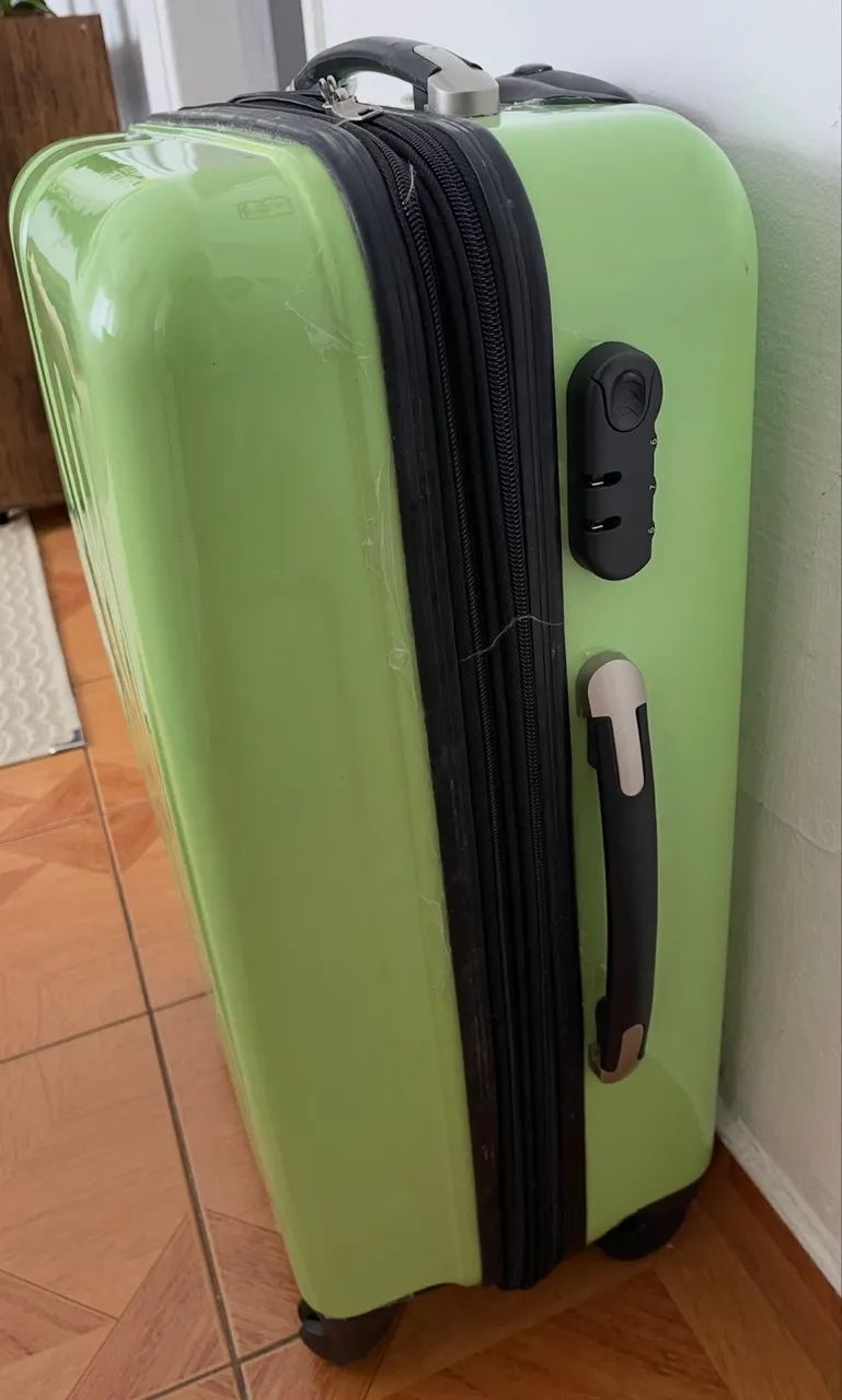 Mala de viagem verde 15kg - Foto 3