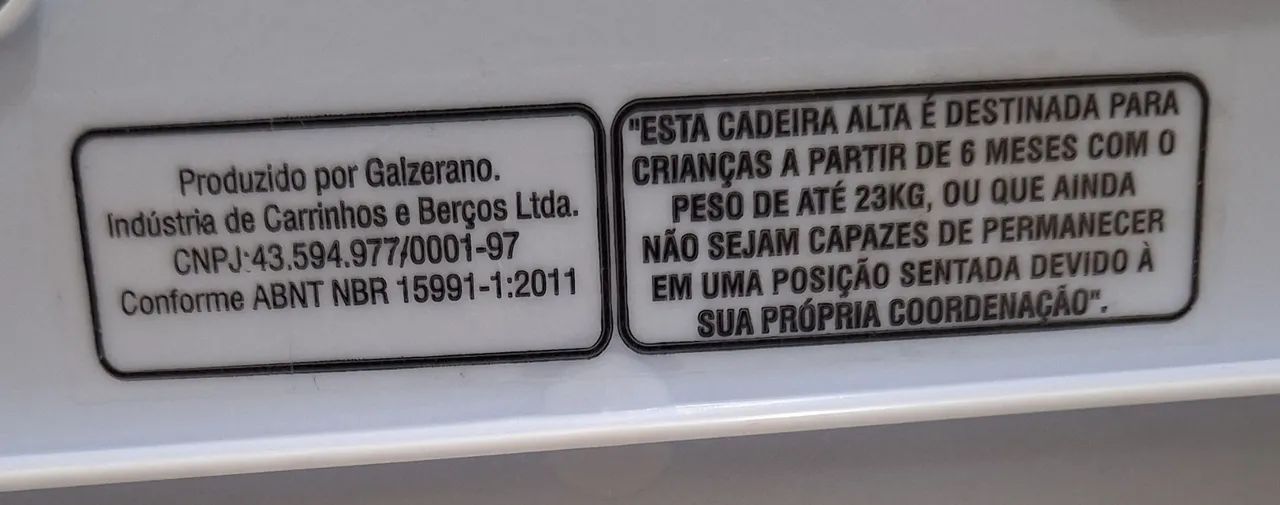 Cadeira de alimentação Galzerano  - Foto 4