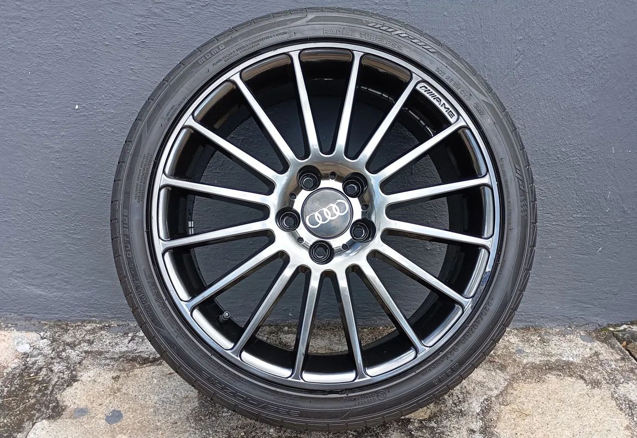 Rodas 18" de Mercedes AMG + pneus - furação 5x112 - Excelente estado  - Foto 2