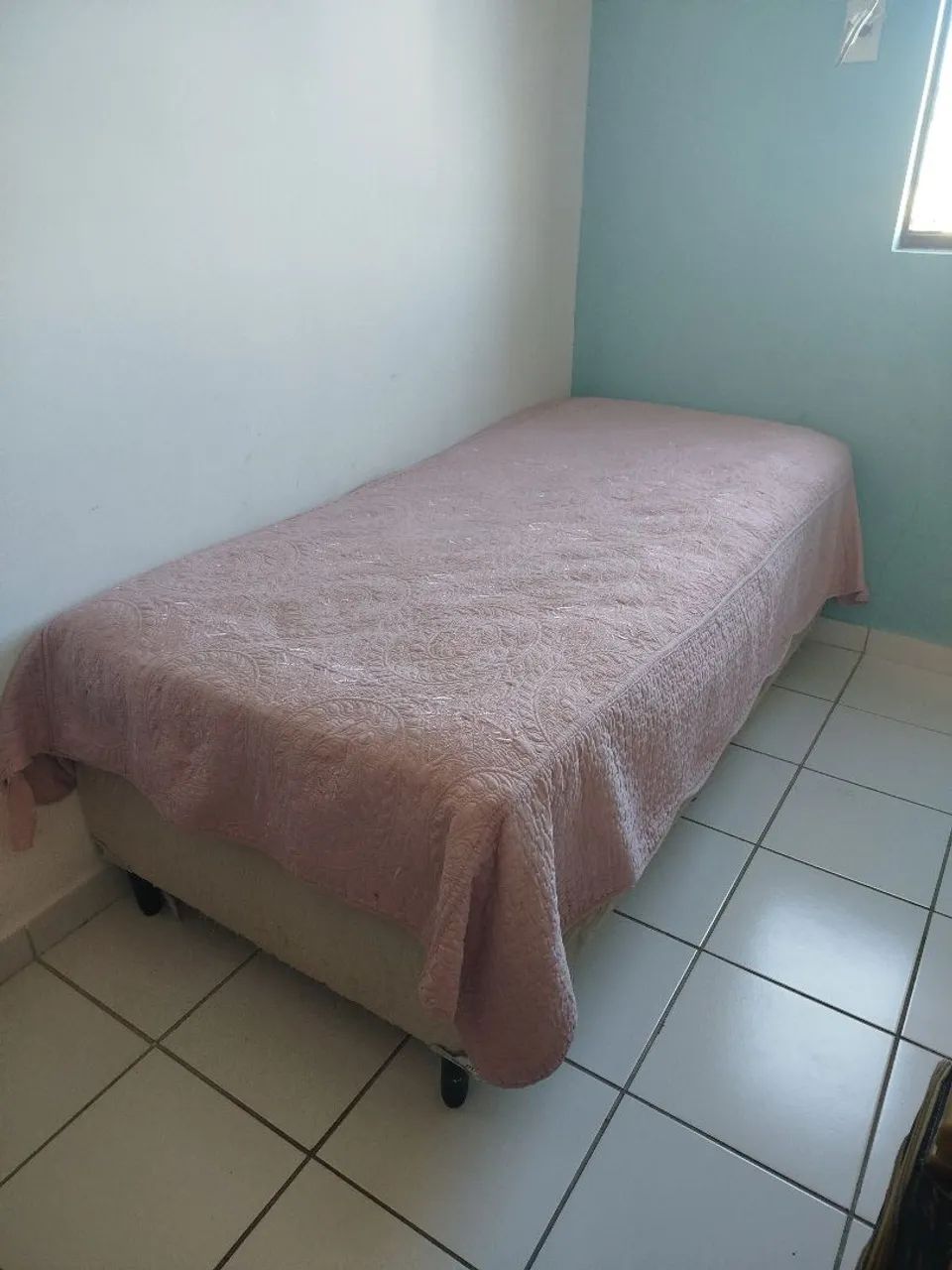 Cama Box  Solteiro com Colchão