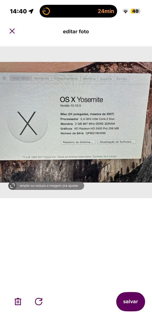 iMac 24 pol 2007  - Foto 3