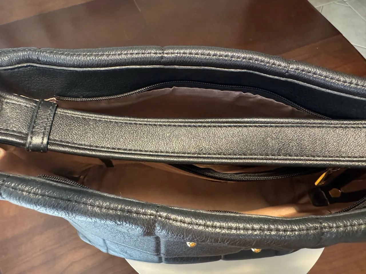 Bolsa Couro Luz da Lua Matelassê Preta  - Foto 4