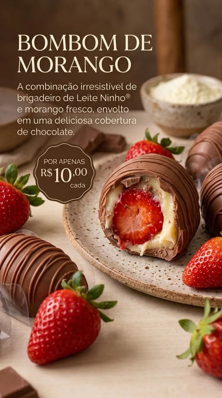 Bombom de morango