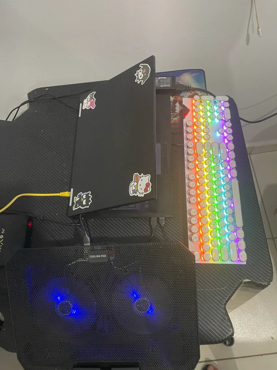 Notebook para escritório com teclado Gamer e base - Foto 5
