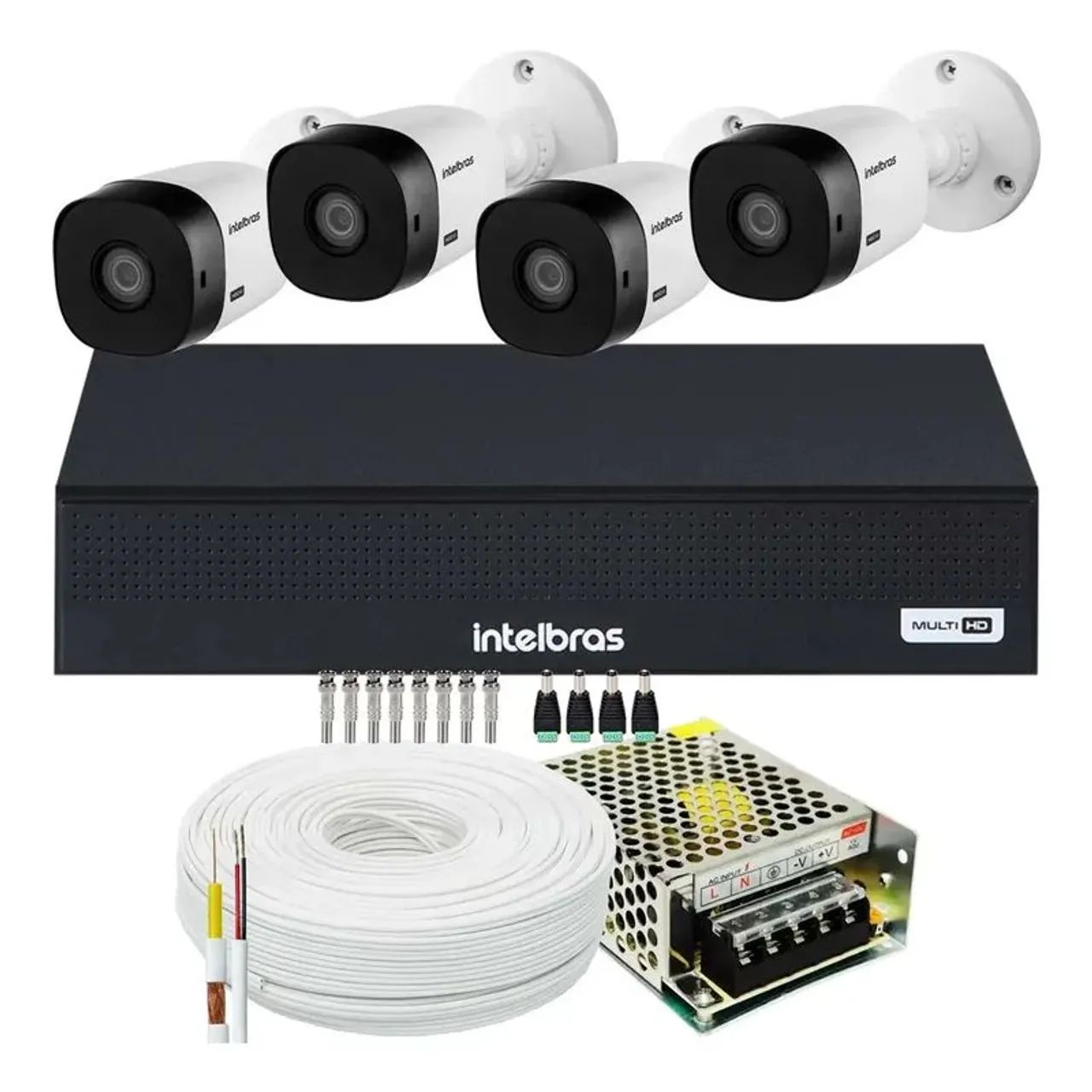  Kit Cftv 4 Câmeras Intelbras 