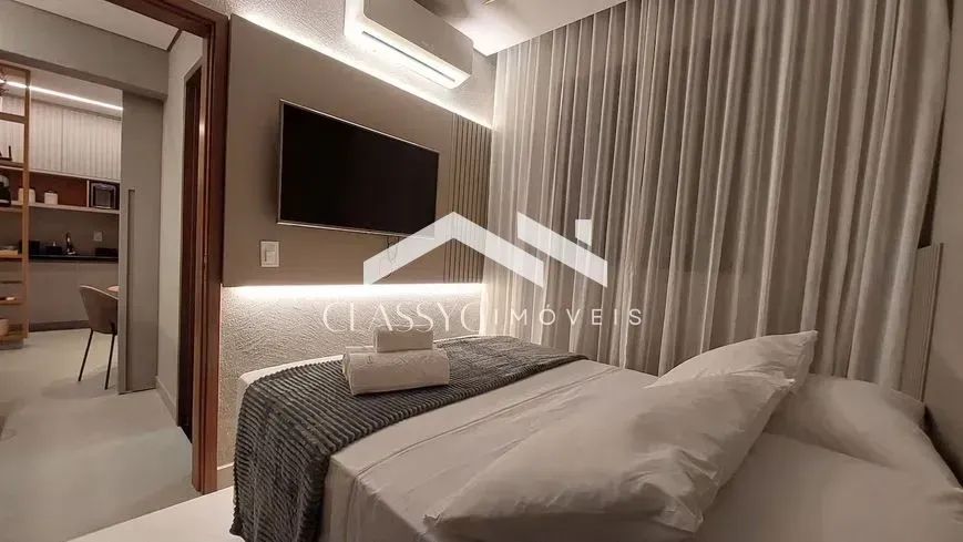 Studio mobiliado para aluguel, 34 m², espaço gourmet, suíte com armários. - Foto 4