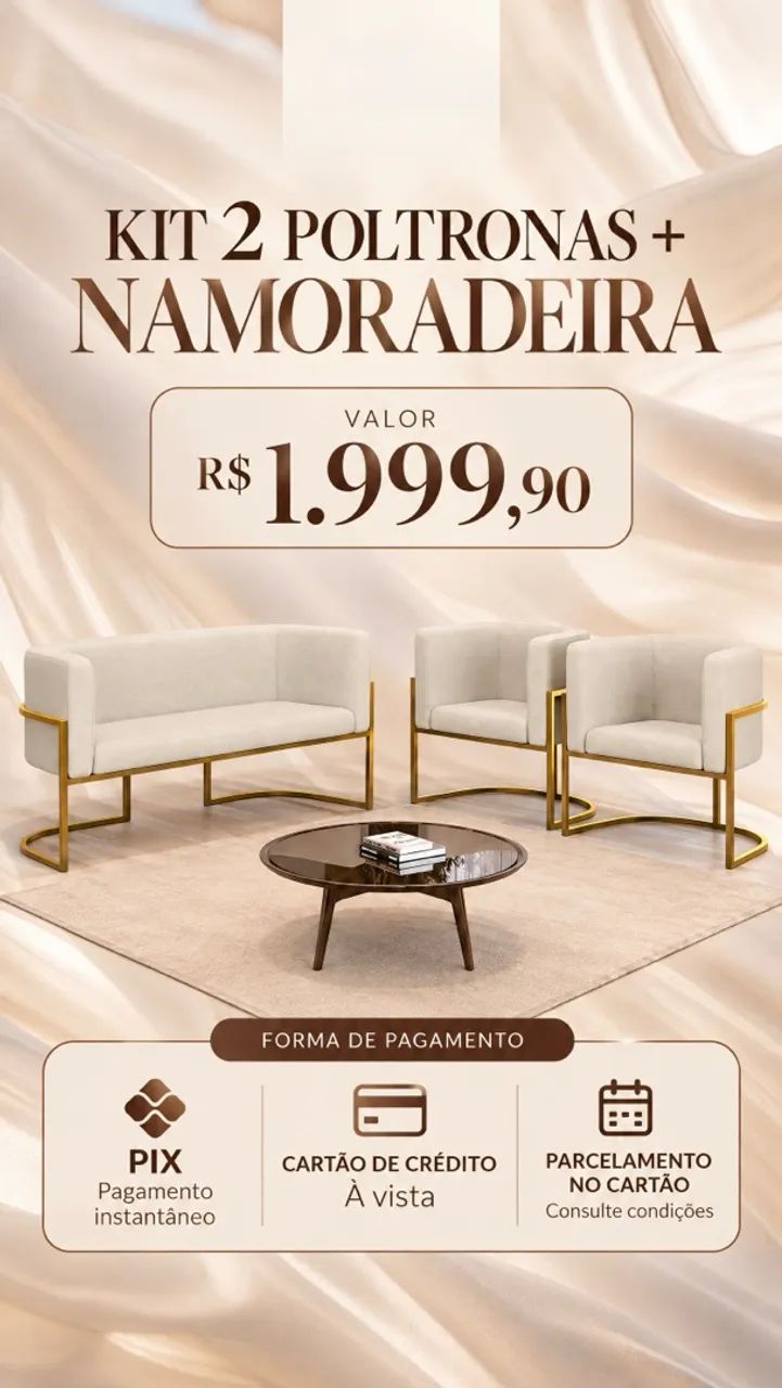 Kit Poltrona e Namoradeira