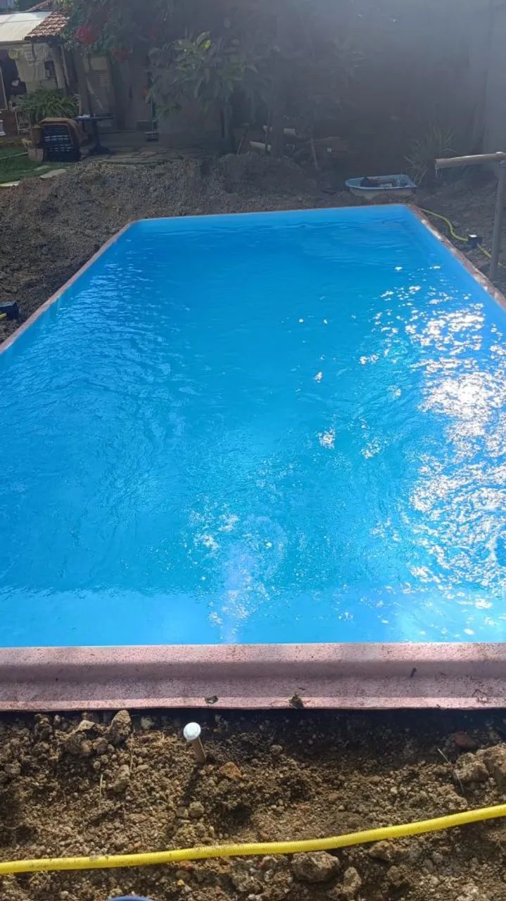 Piscina 5 mts retangular com hidro e garantia 