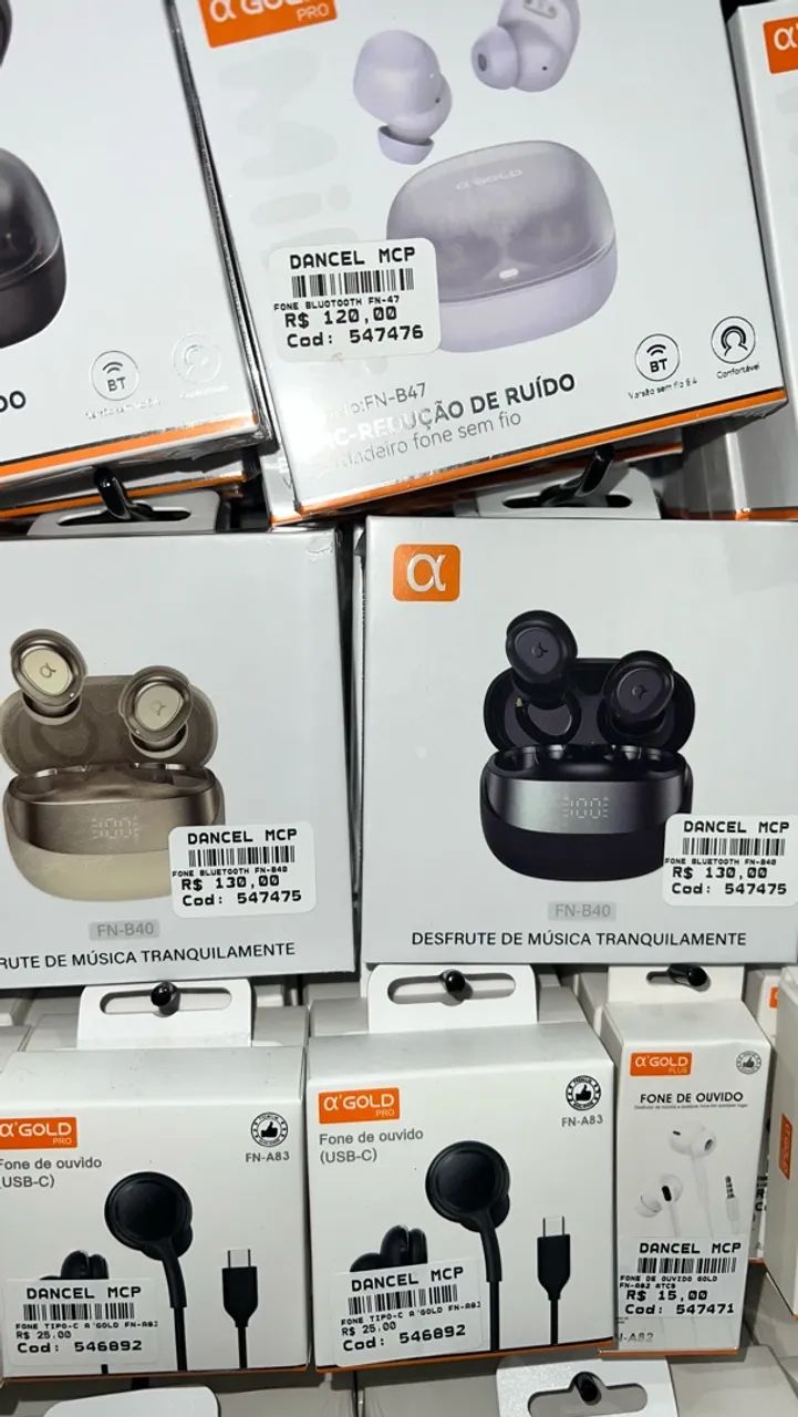 Fone de ouvido Bluetooth com visor