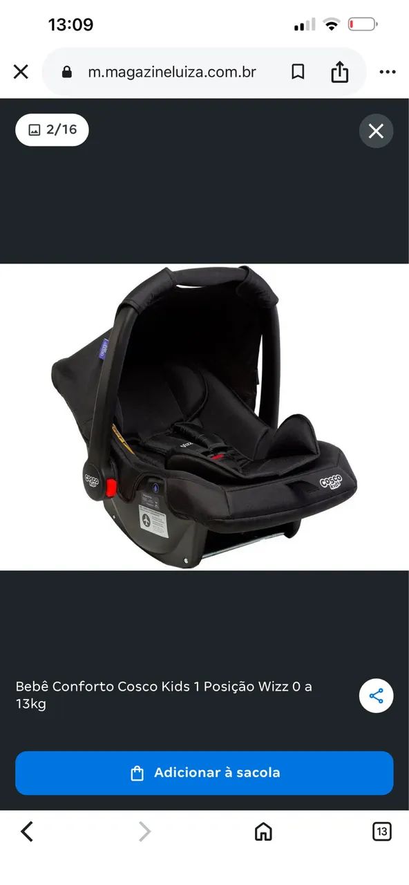 Bebê conforto/ cadeirinha marca Cosco
