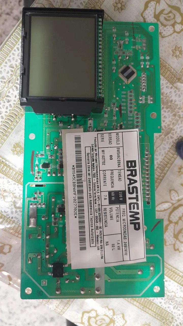 placa eletrônica micro-ondas Brastemp 