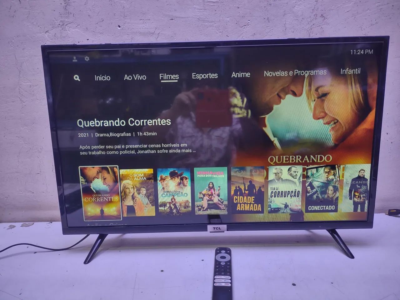 Tv Smart Android 32 Pol sistema Google comando de voz com filmes e canais grátis  - Foto 2