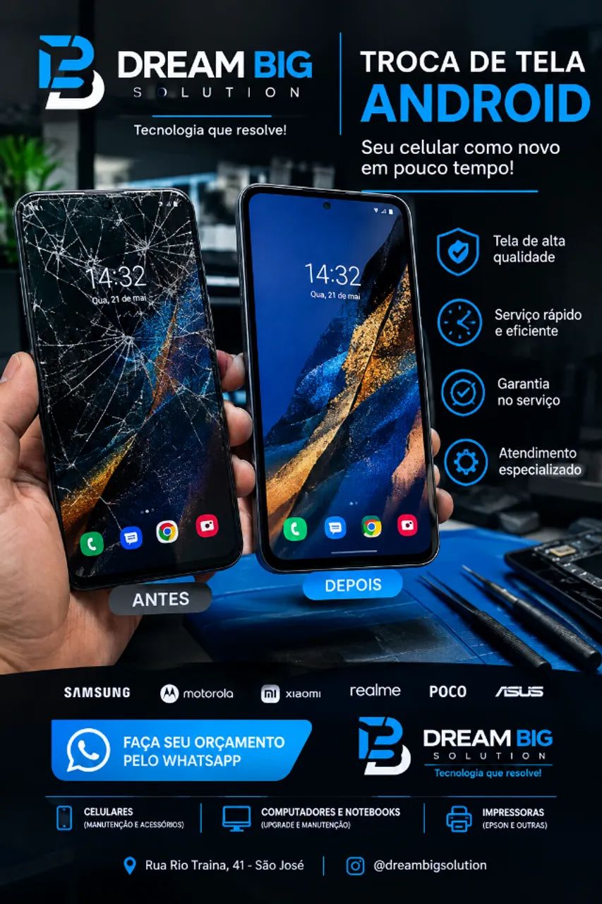 ? TROCA DE TELA ANDROID