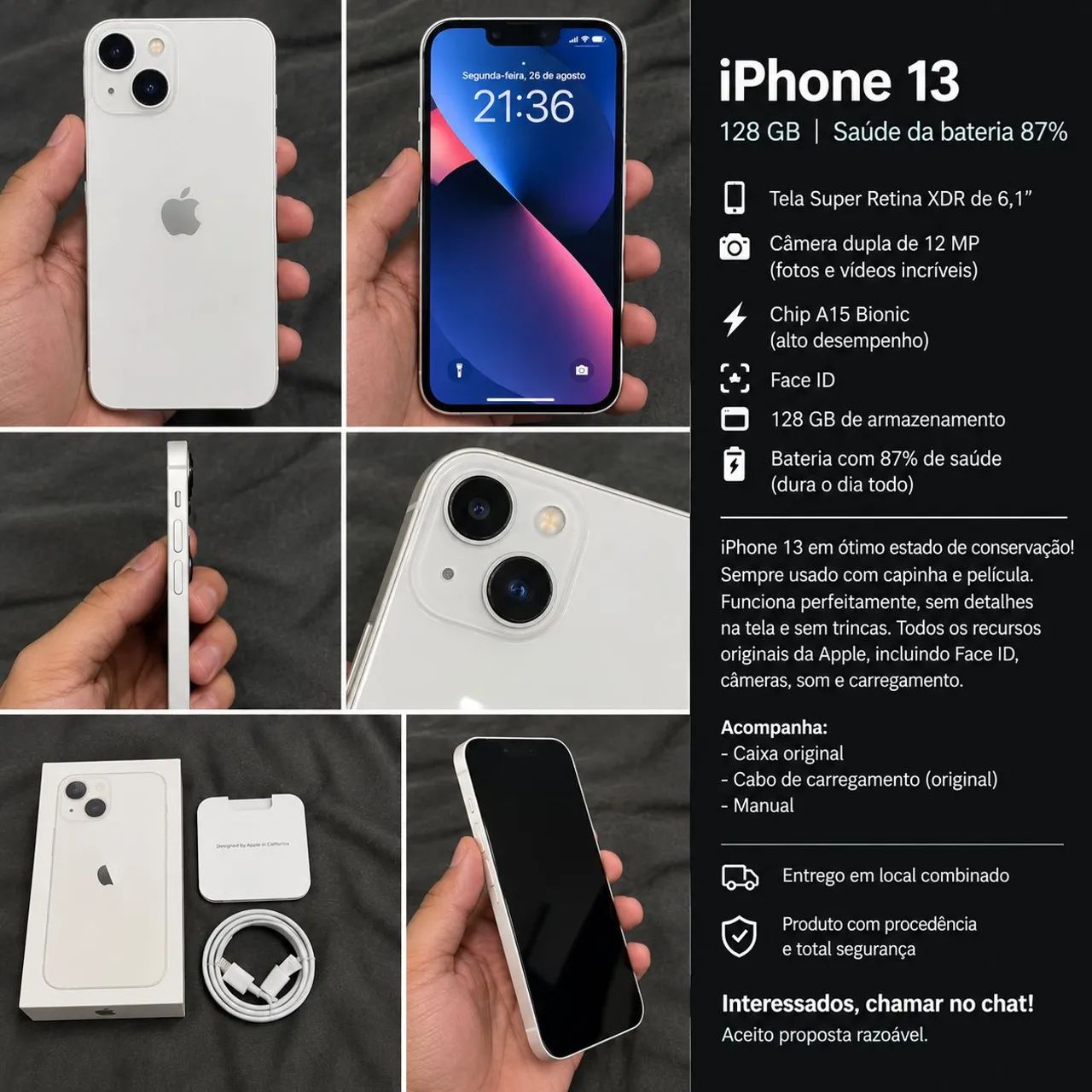 iPhone 13 128 gb - Celulares e Smartphones - Lagoa Redonda