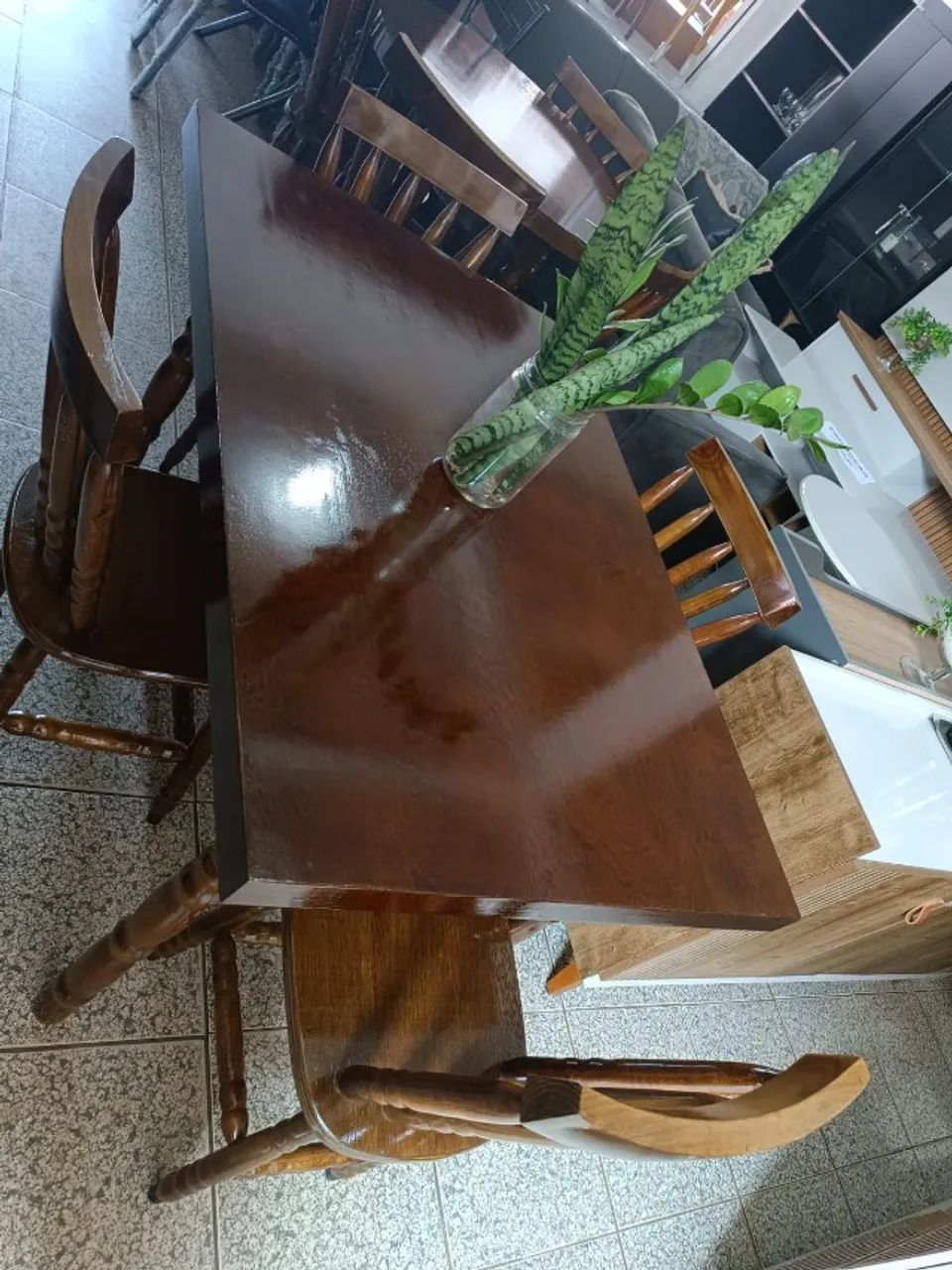 Mesa de Jantar com 4 Cadeiras de Madeira Nova , Entrego  - Foto 5