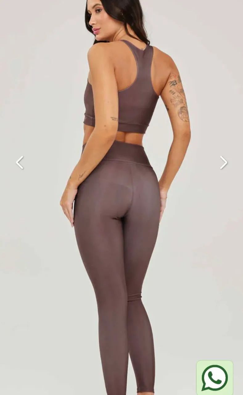 Legging marrom nova P/PP - Foto 3