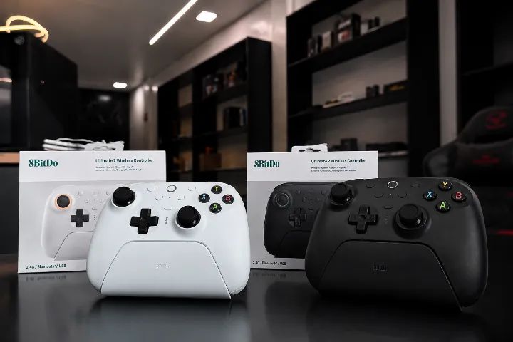 CONTROLE ULTIMATE 2 BLUETOOTH SEM FIO JOYSTICKS TMR HALL EFFECT SWITCH PC COM BASE DE CARR