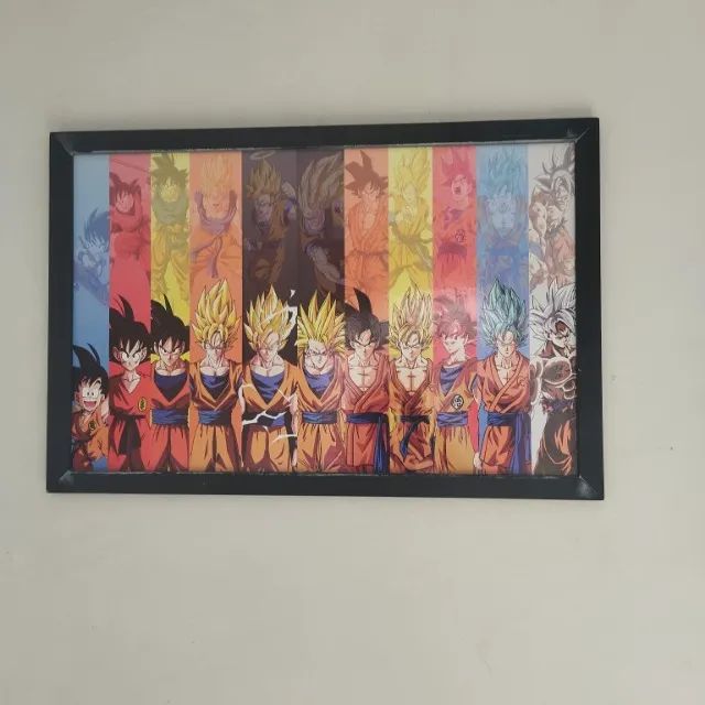 Quadro a evolução de goku dragonball