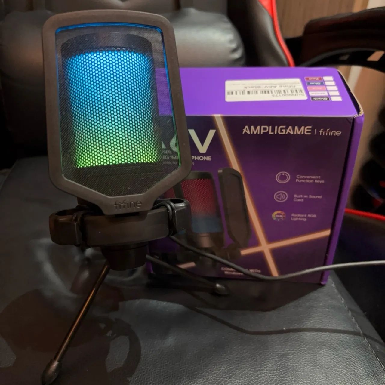 Fifine A6v Microfone RGB