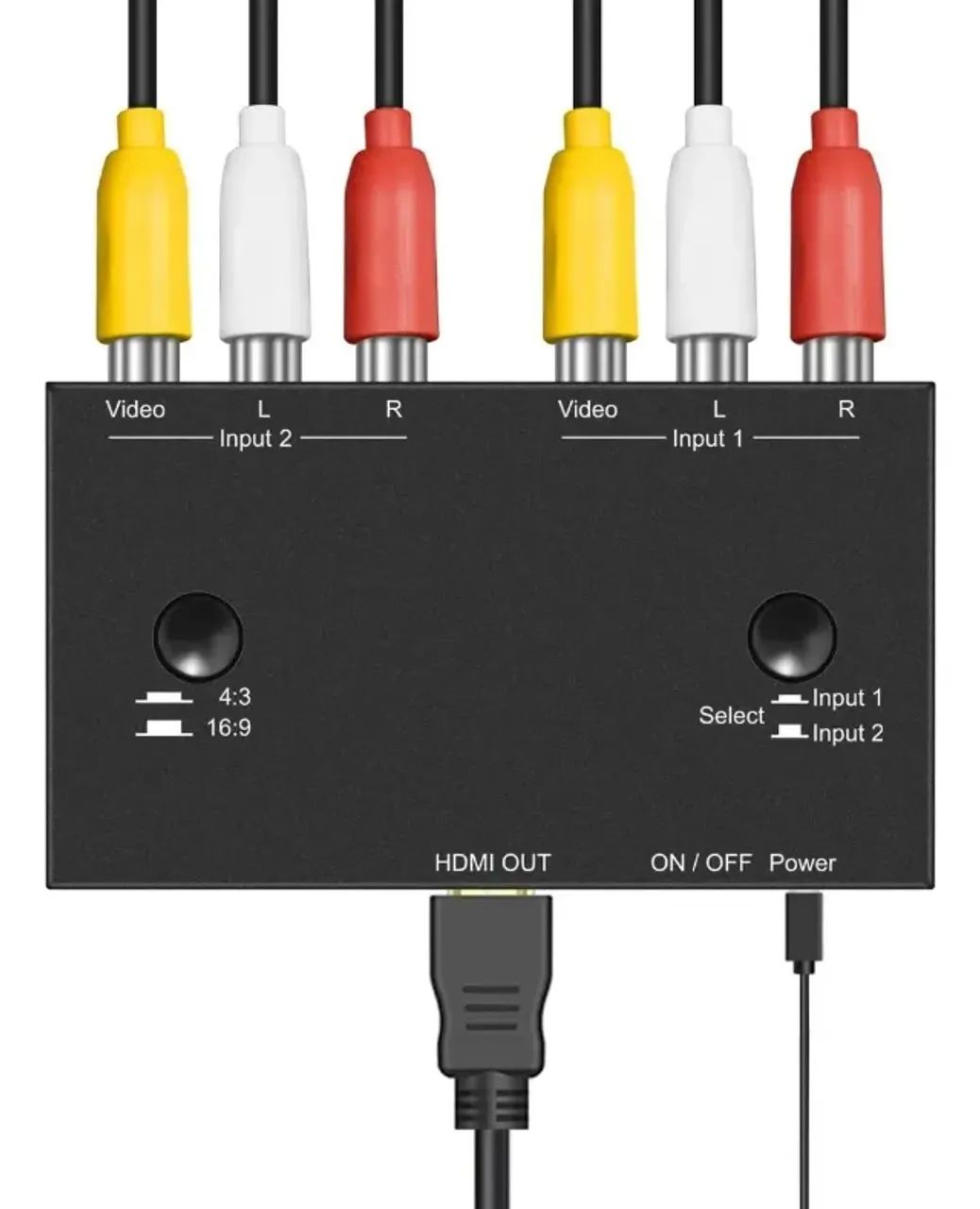 Conversor AV para HDMI de 2 portas - Foto 4