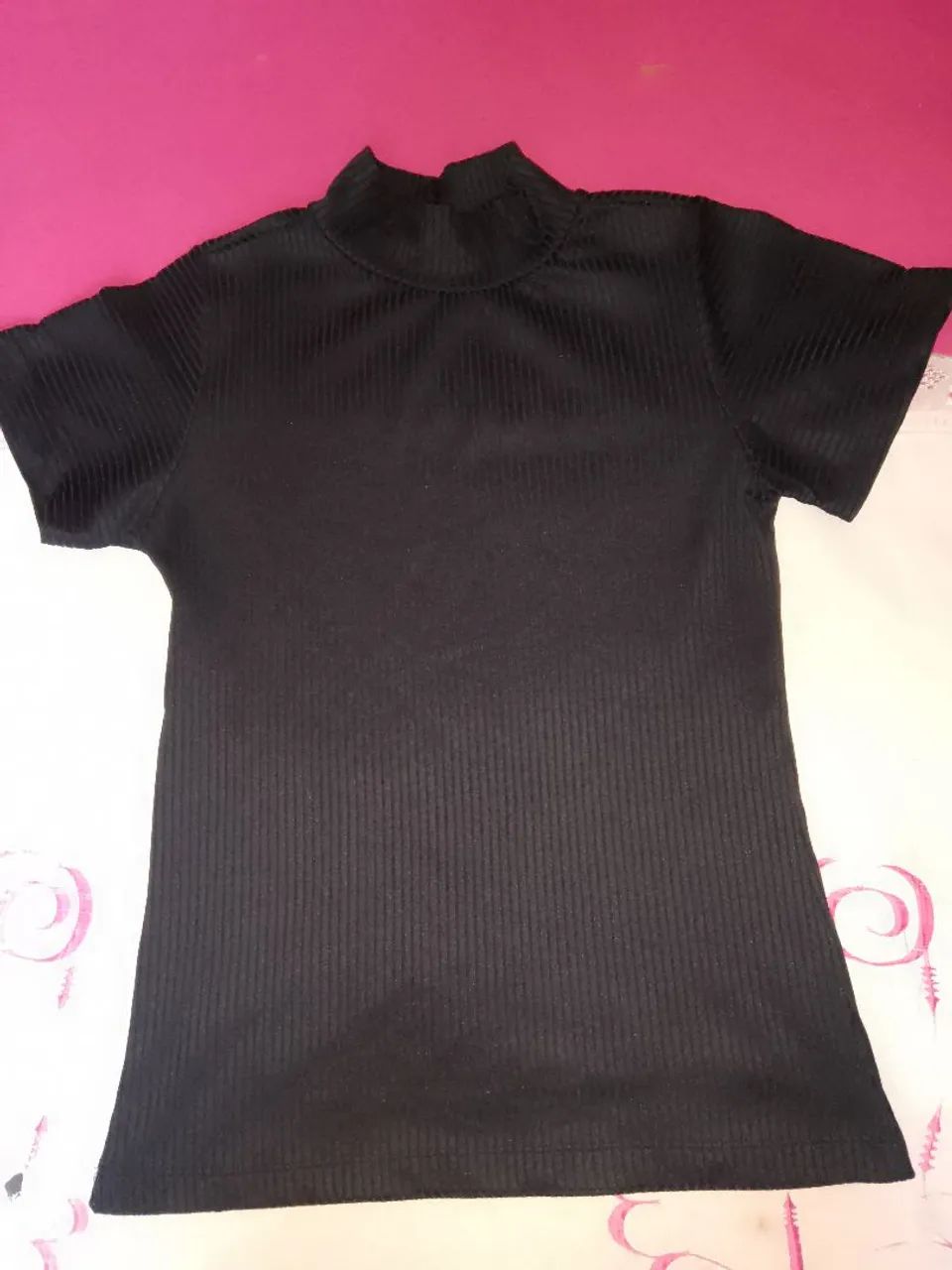 Blusa Preta Canelada