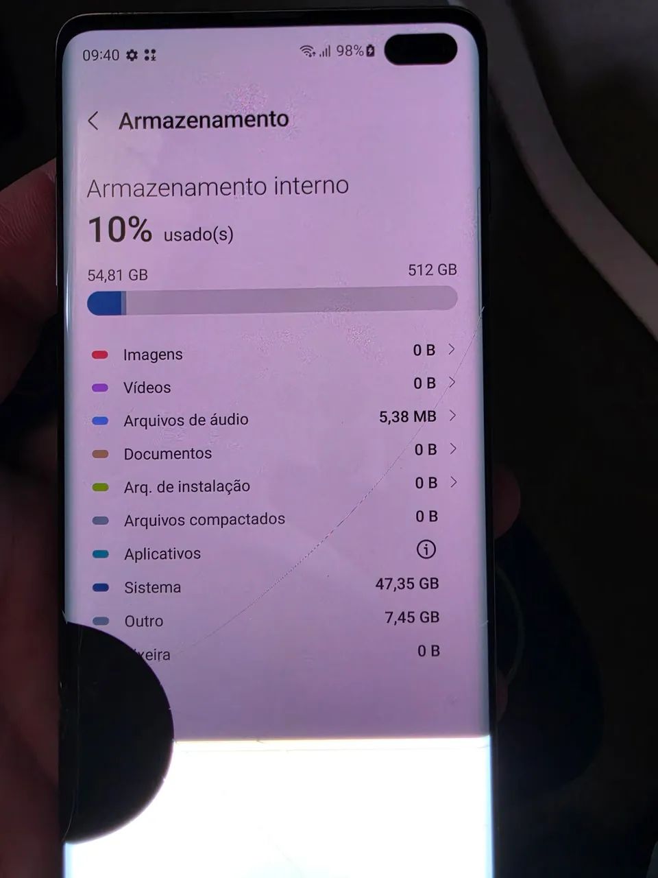 SAMSUNG S10+ (Tela quebrada/desbloqueado) - Foto 3