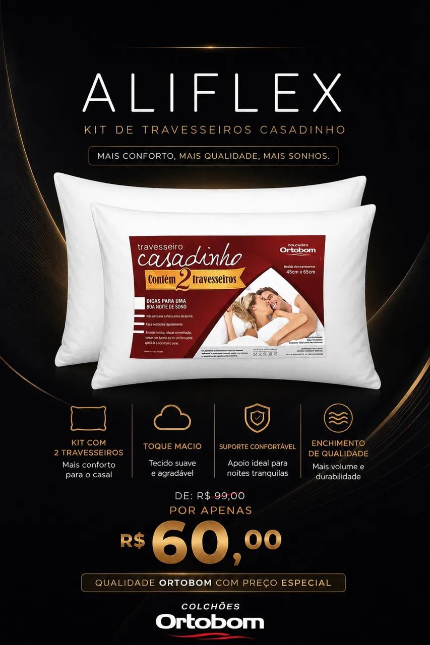 KIT TRAVESSEIRO CASADINHO ORTOBOM