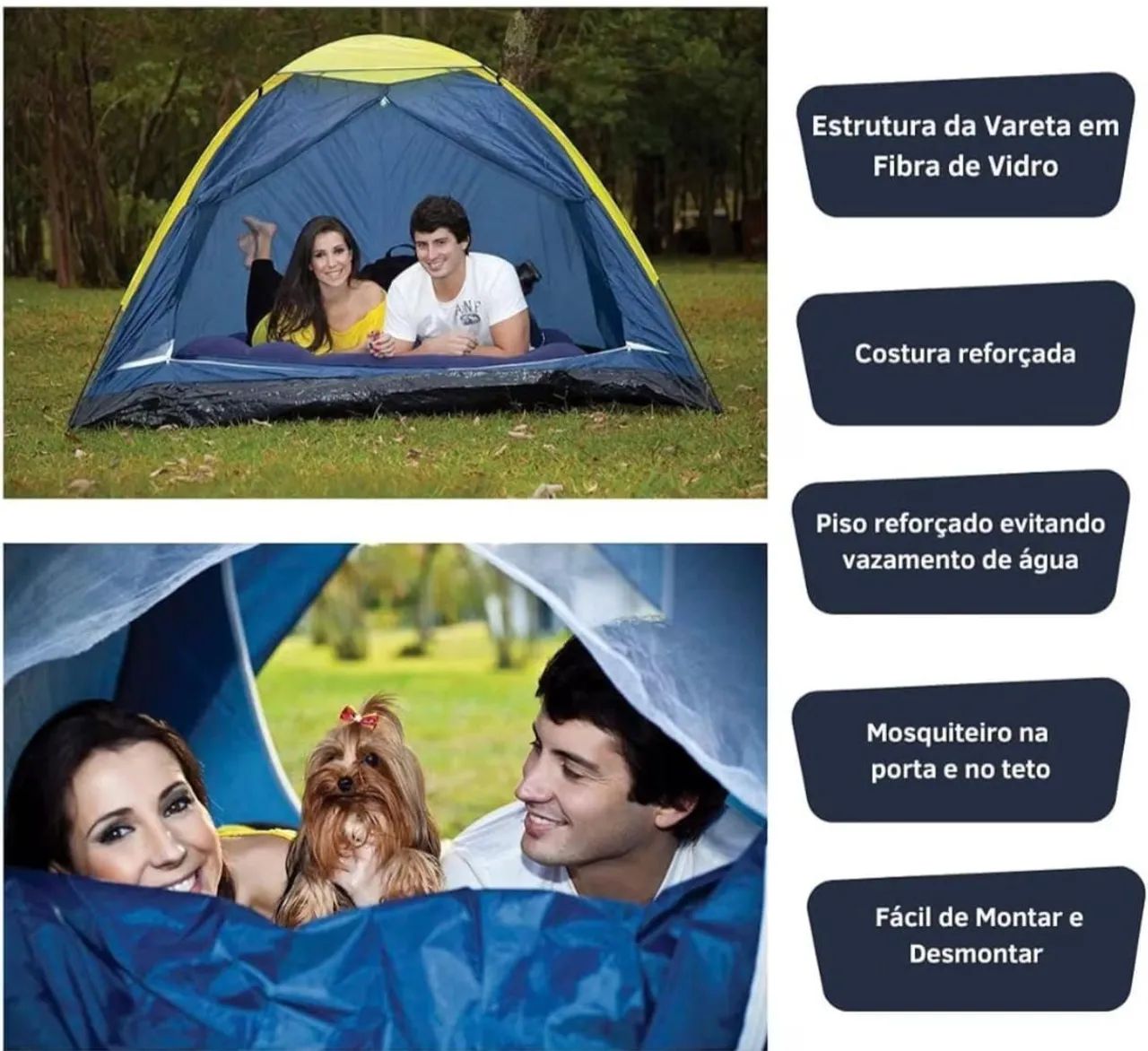 Barraca Camping 2 pessoas (nunca usada) - Foto 3
