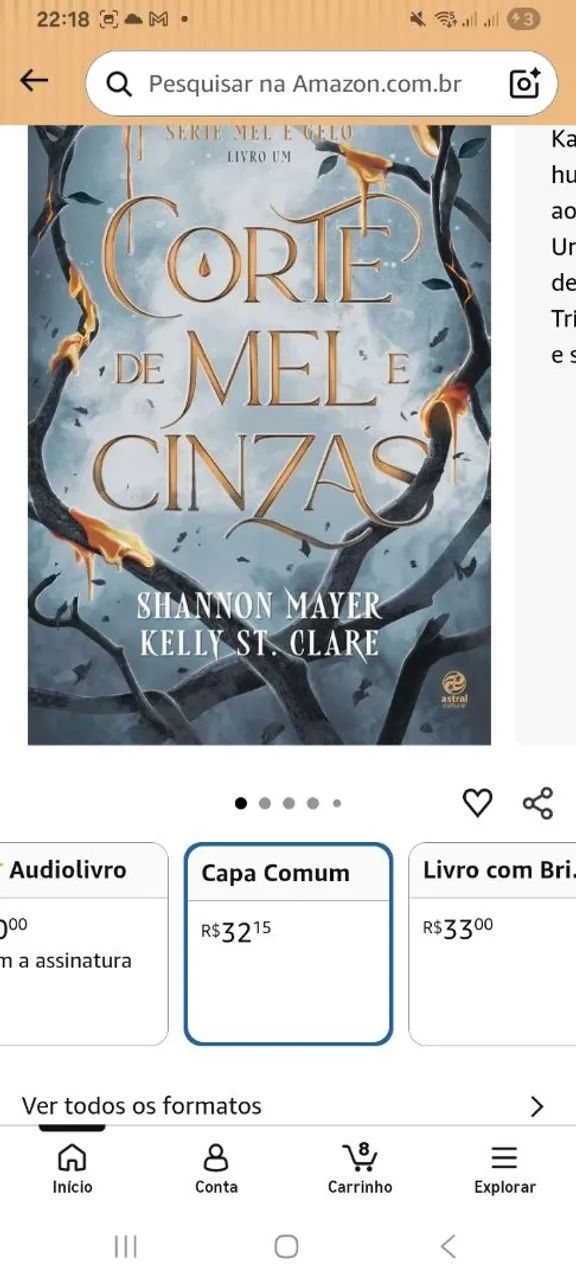 livros corte de mel e cinzas e trono de penas e ossos - Foto 4