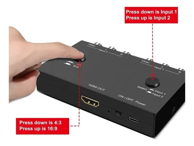 Conversor AV para HDMI de 2 portas - Foto 5